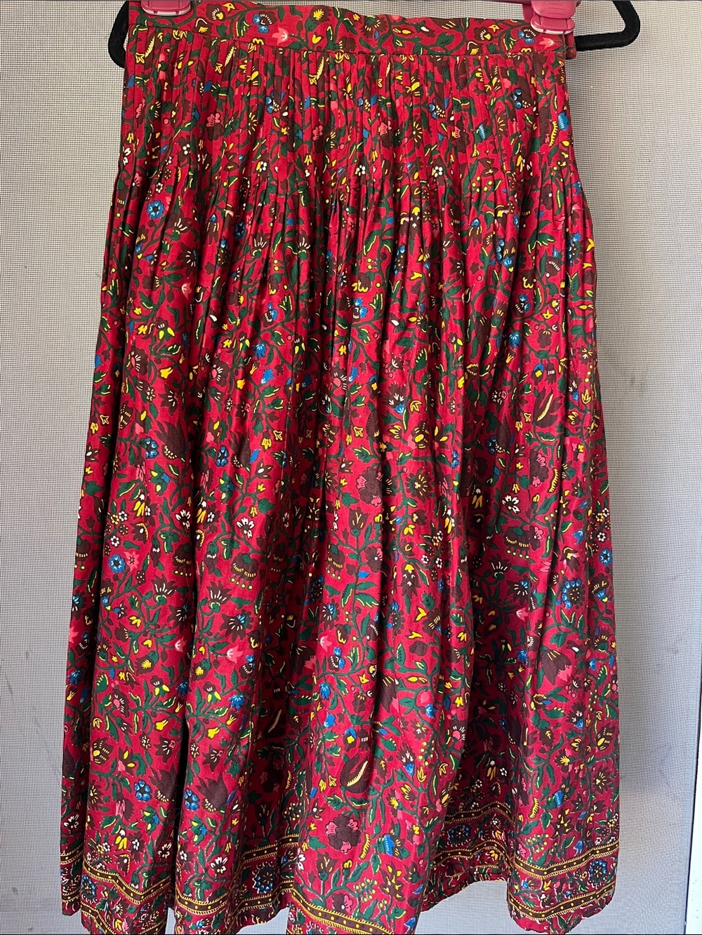 Vintage Anne Klein Boho Pleated Skirt